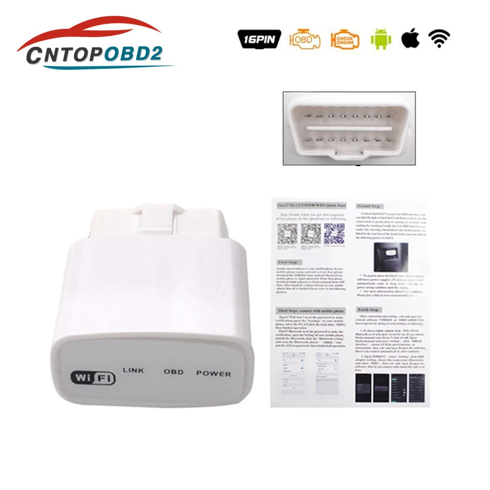 Originale Vgate Icar Obd Wifi Elm327 V1.5 Obd2 Lettore Di Codice Elm 327 Strumento Diagnostico Auto Obd Ii Per Ios/Android/Pc