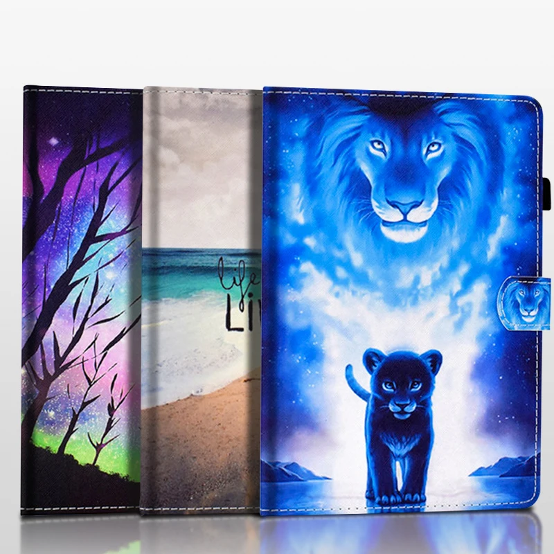For Samsung Galaxy Tab A 10.1 Inch 2019 Case Flip Pu Leather Stand Cover For Samsung Tab Sm-T510 Sm-T515 Funda Capa Cases Kids