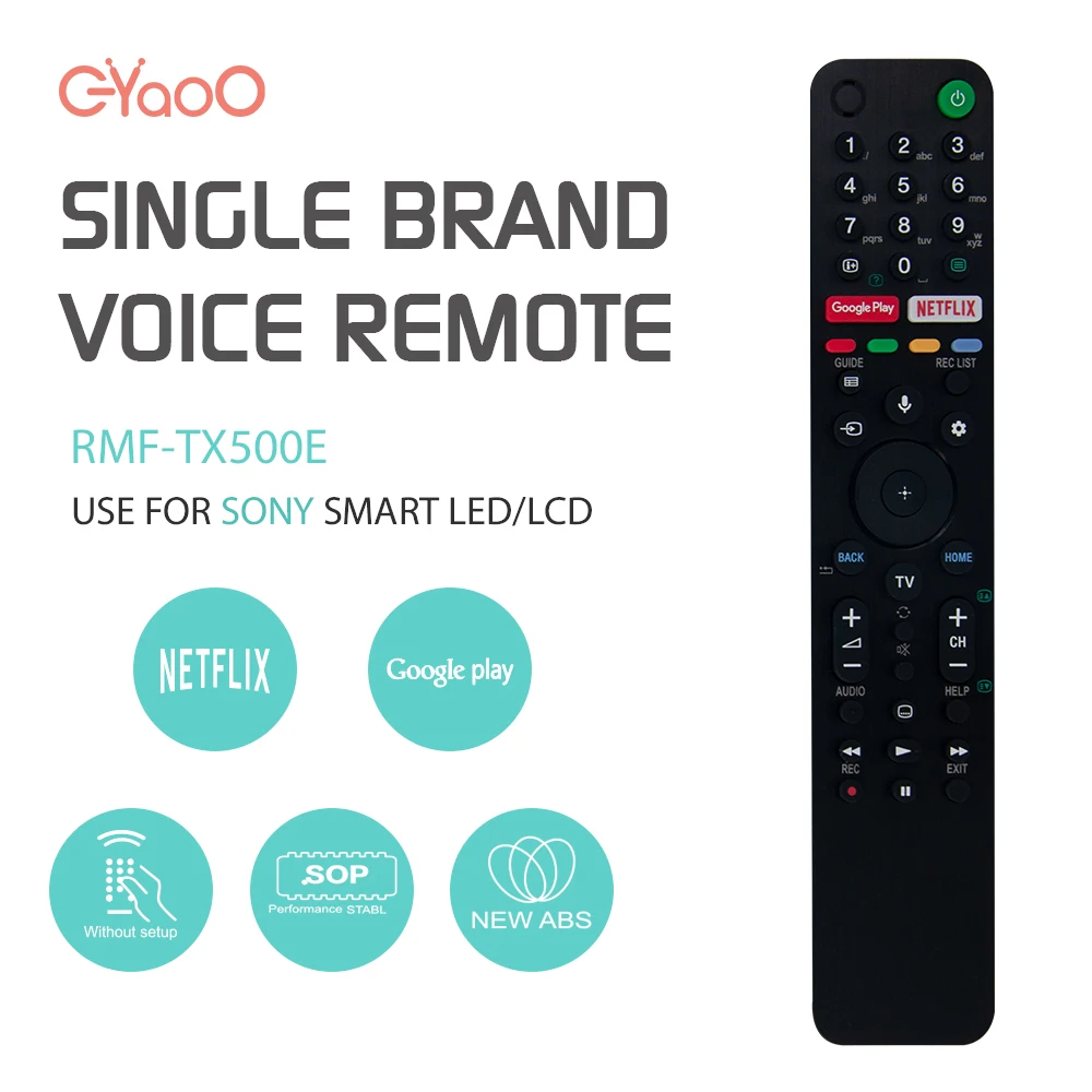 Rmf-Tx500E Rmf-Tx500P Telecomando Vocale Per Sony Bravia Tv Xg95/Ag9 Serie X85G Smart Tv Con Netflix Google Play