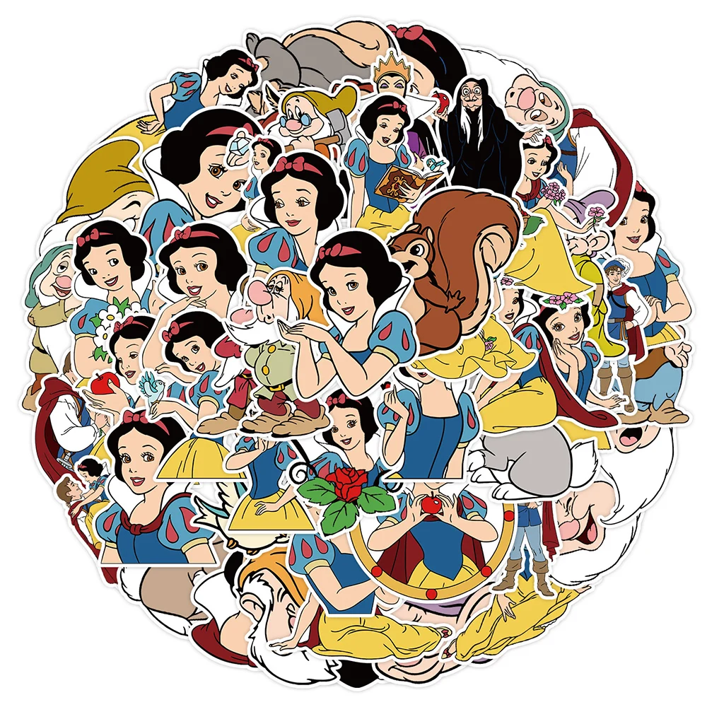 10/30/50 Pz Disney Anime Biancaneve E I Sette Nani Adesivi Per Bambini Cartoon Decalcomanie Laptop Scrapbooking Decorazione Sticker