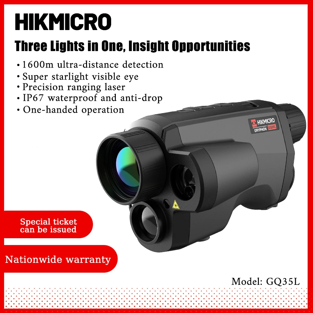 Hikmicro Thermal Imager Camera Gq35L/Gh19L Wi-Fi Hot Spot Tracking Thermal Imaging Monocoli Visione Notturna Per La Caccia All'Aperto