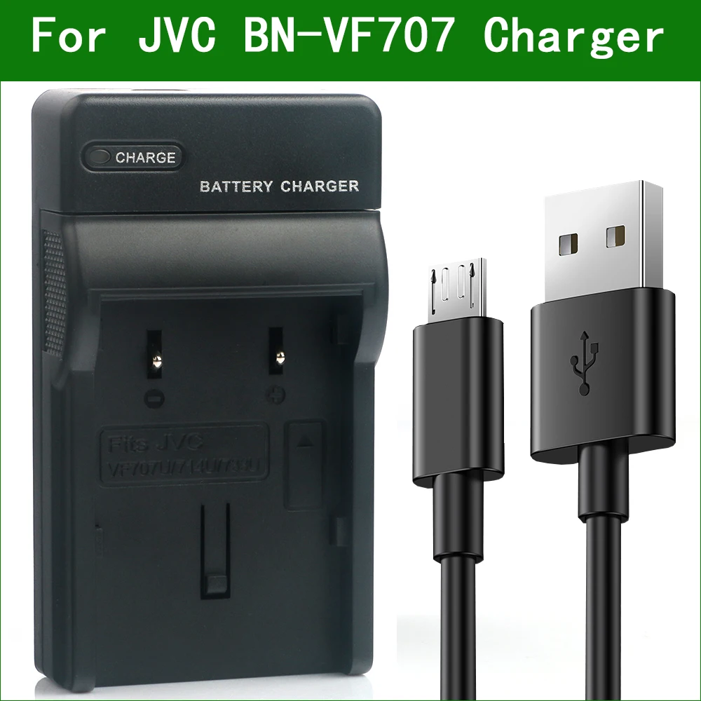 Bn-Vf707 Digitale Batterie Per Foto/Videocamera Caricabatteria Per Jvc Gr-D320 Gr-D325 Gr-D340 Gr-D345 Gr-D350 Gr-D360 Gr-D370 Gr-D371 Gr-D375 Gr-D390