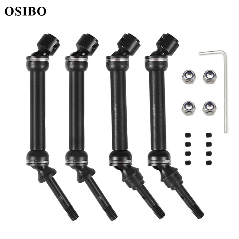 Nuovo Gruppo Albero Di Trasmissione Anteriore E Posteriore In Acciaio Cvd Resistente Per 1/10 Traxxas Slash 4X4 Sla017 Sla018