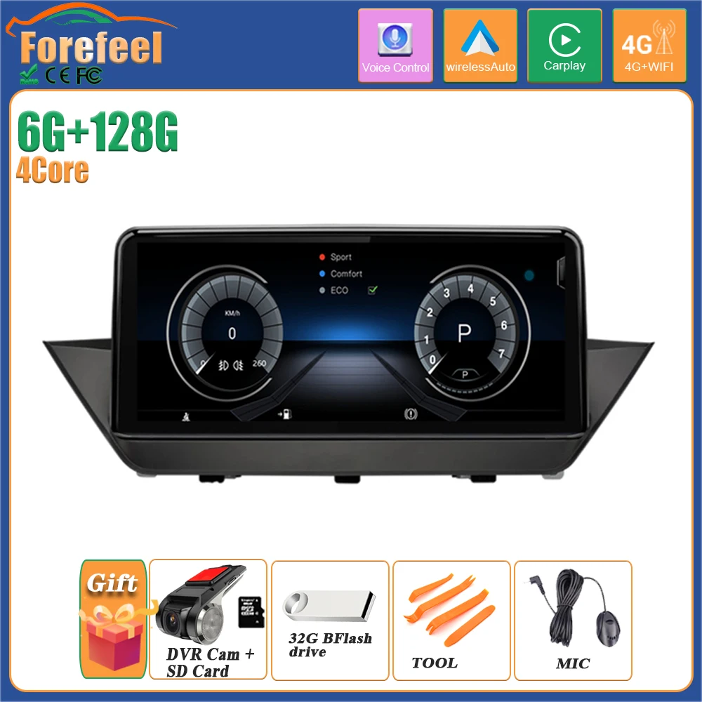 Gps Car Radio Player Pantalla Navigazione Gps Android Auto Carplay 1920*720 Hd Android 10 Per Bmw X1 E84 Cic 2009-2015 Radio