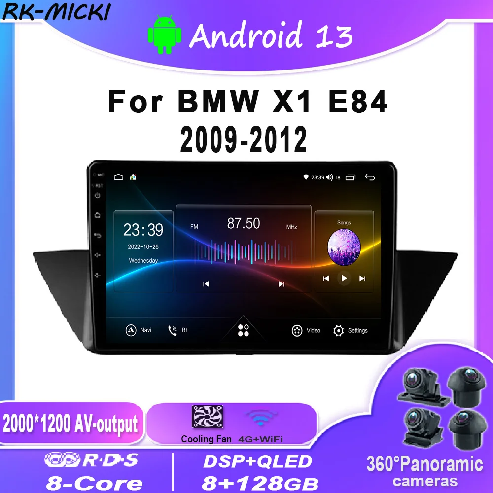 Reproductor Car Multimedia Player Con Android 12 Y Navegaciaciaciion Gps Para Bmw,Carplay, Dvd, Para Bmw X1 E84 2009-2012