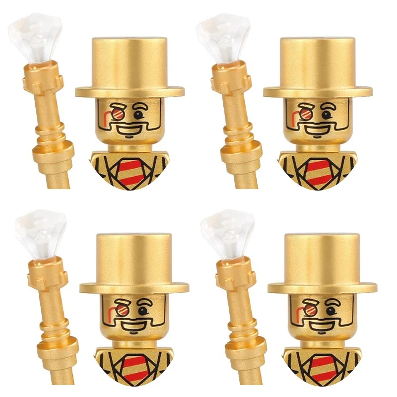Pg999 71001 Placcatura In Placca Oro Cromo Mr. Mr Gold Building Blocks Action Figure Toys