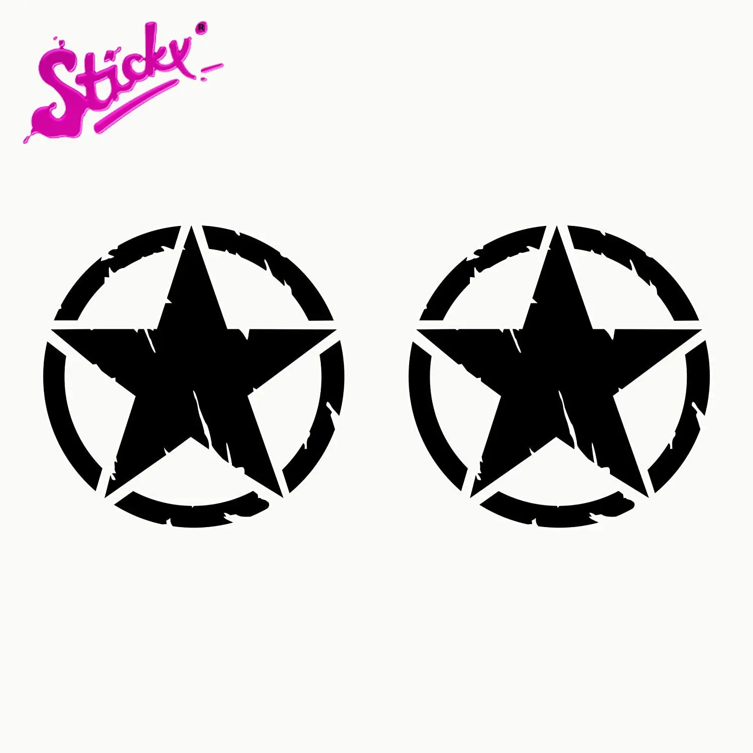 Autodomy Stickers 4X4 Off Road Star Military Destroyed Us Army Varie Unità Confezione Da 2 Per Casco Per Laptop Da Moto Per Auto