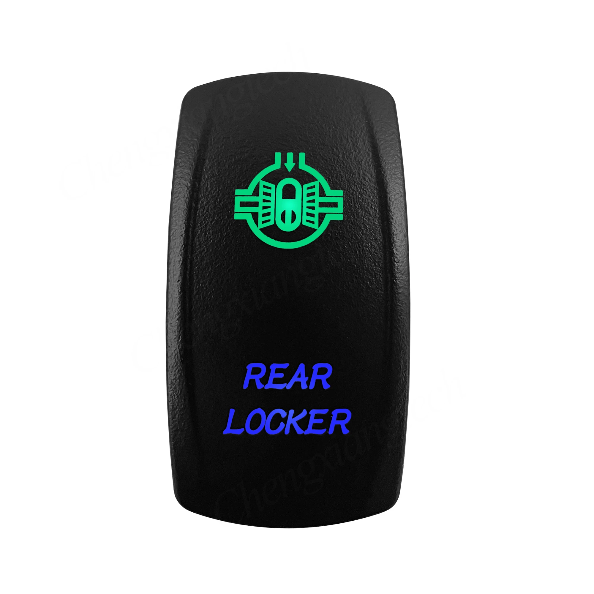 12V Green & Blue Led Rocker Switch Rear Locker 5 Pin Spst On Off For Boat Car Carling Arb Narva Rav4 Wd Hella Contura 4X4