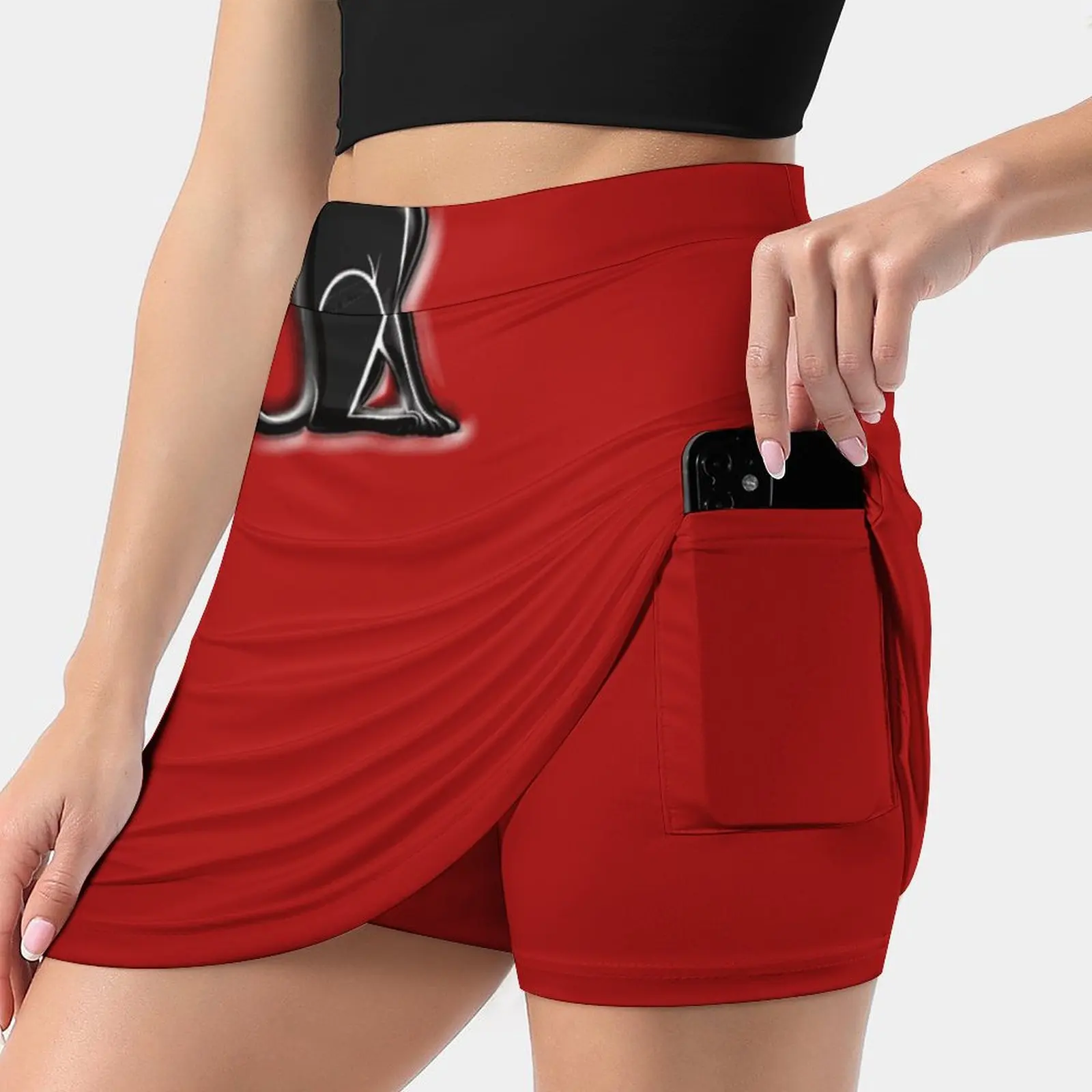 Heddie Ragdoll Belladonna By Carolyn Turmaine Women Tennis Skirts Golf Badminton Pantskirt Sports Phone Pocket Skort Heddie