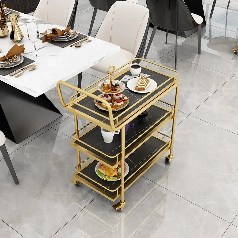 Hotel Sideboard Trolley Rolling Utility Gold Food Trailer Trolley Tavoli Da Bar Scale Climbing Arcivadores Set Da Pranzo