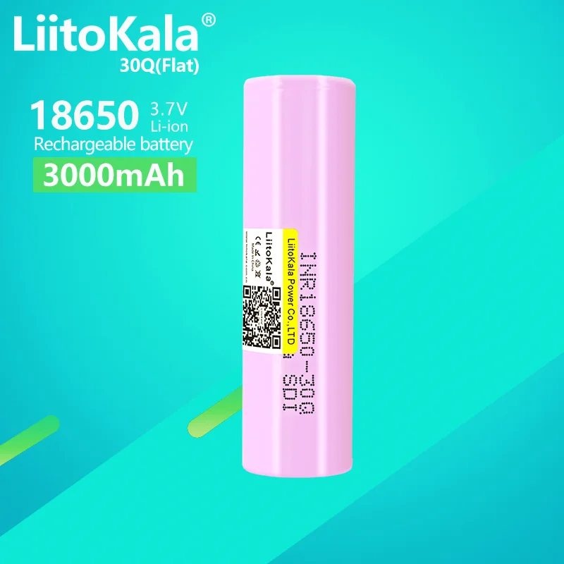 1 Pz Liitokala Inr18650 30Q 3.7V Batteria Ricaricabile Agli Ioni Di Litio 30A Scarica Per Samsung Inr18650 Torcia Auto Luci A Led Lampade