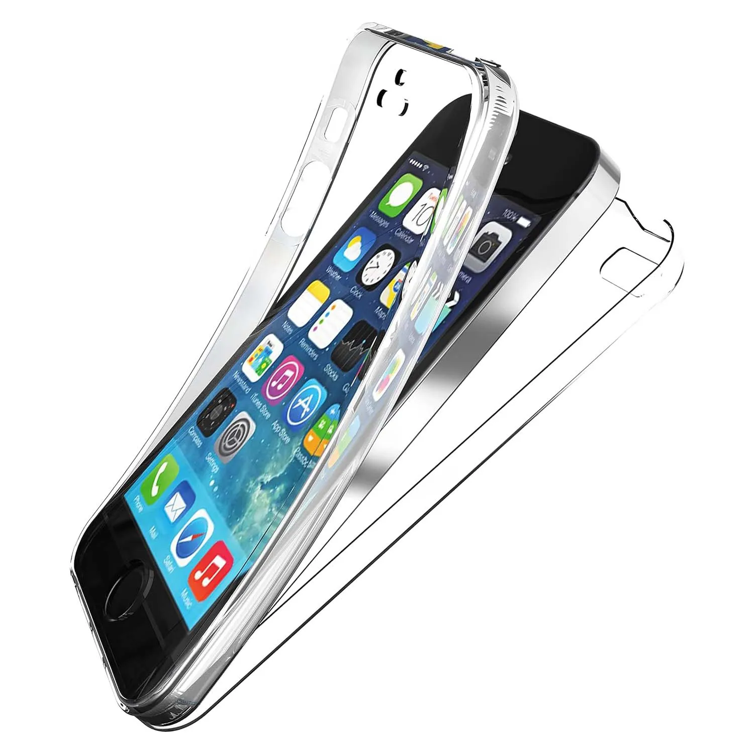 360 Custodia Completa Per Iphone 5 6 S Plus 7 Plus 8 Plus Xs Max Xr Se 2016 Se 2020 Se 2022 Se2 Se3 Silicone Doppio Lato Tpu Funda