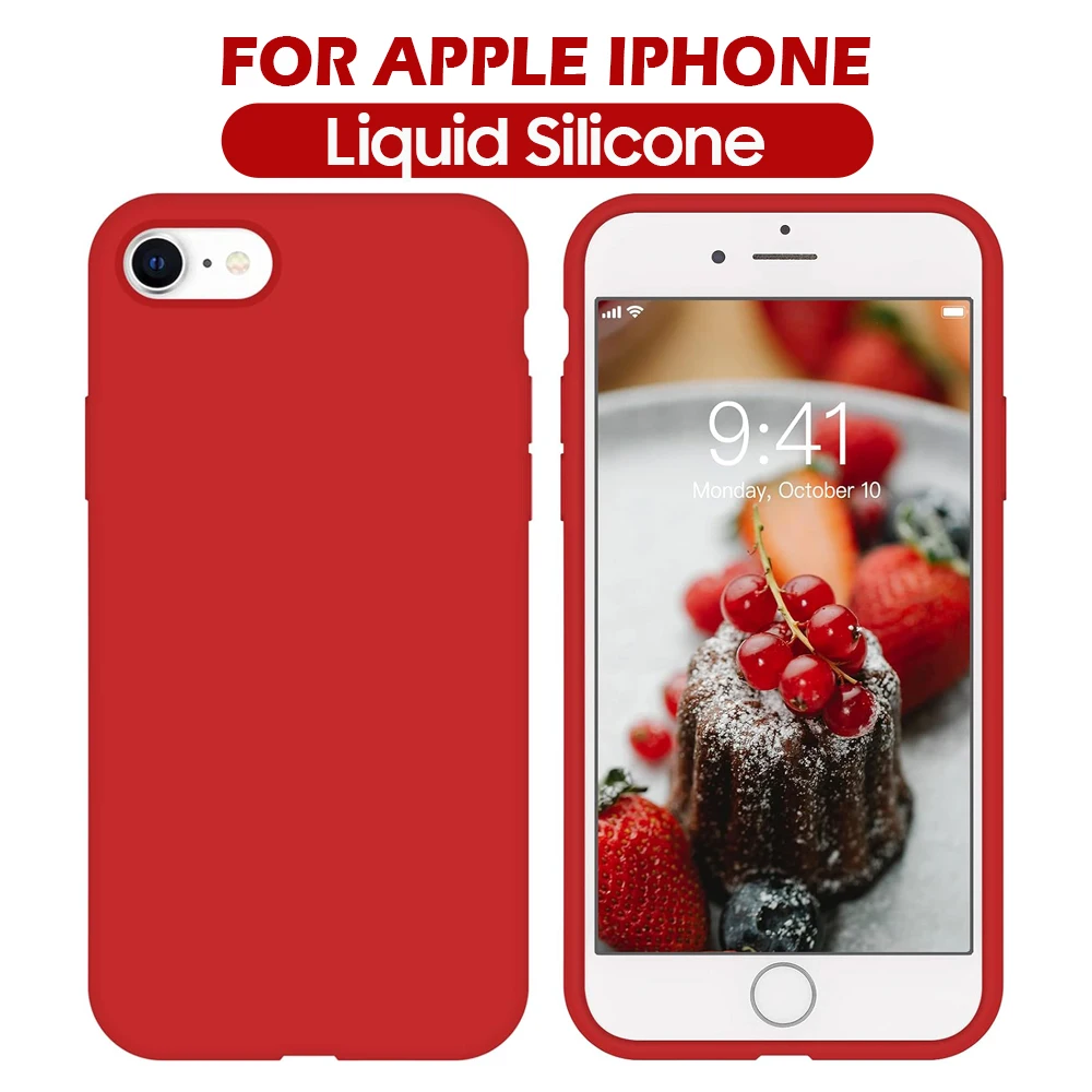 Custodia Per Telefono Per Iphone Se 2020 2022 2016 Se 3Rd 2Nd Se 1St Cover Protettiva Anticaduta E Collisione In Silicone Tinta Unita