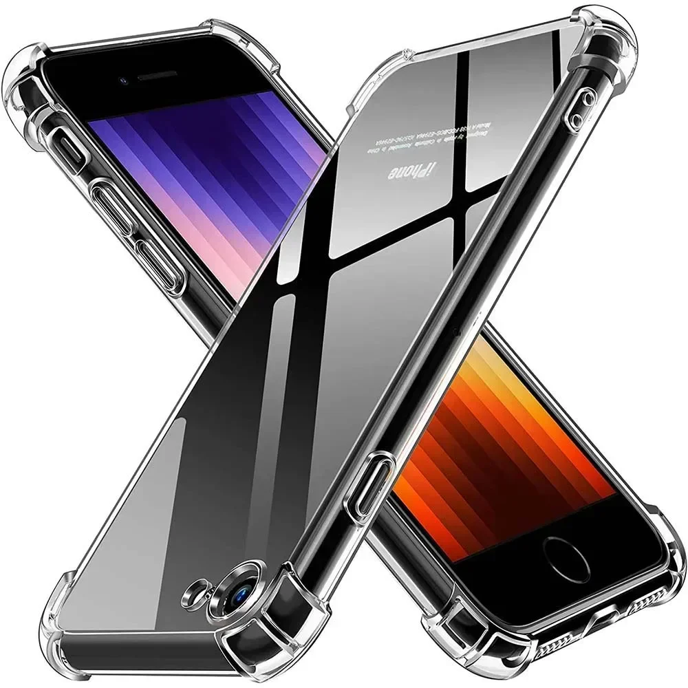 Custodia Morbida In Silicone Antiurto Per Iphone Se 2022 Se 2020 Se 2016 8 Plus 8 7 Plus 7 6S Plus 6 5S 5 Cover Posteriore Trasparente Spessa