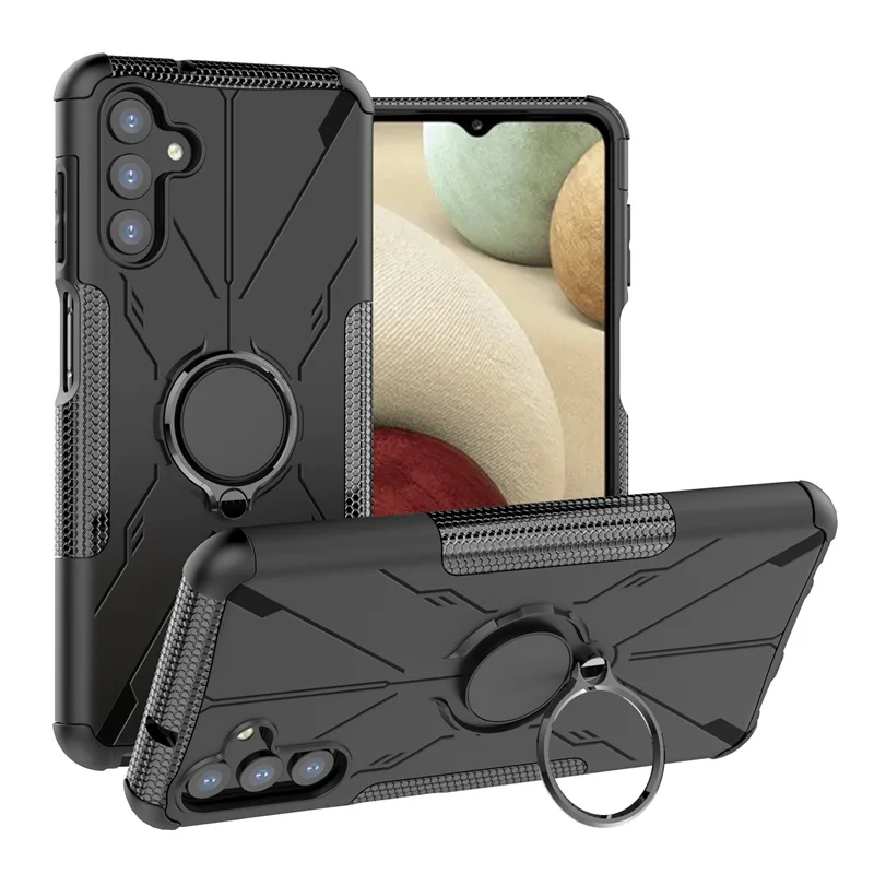A04S Sm-A047F/Ds Custodia Per Samsung Galaxy A04S A 04 S A04 S A 04 S Sm-A045F/Ds Cover Assorbimento Degli Urti Anello In Metallo Cavalletto Coque
