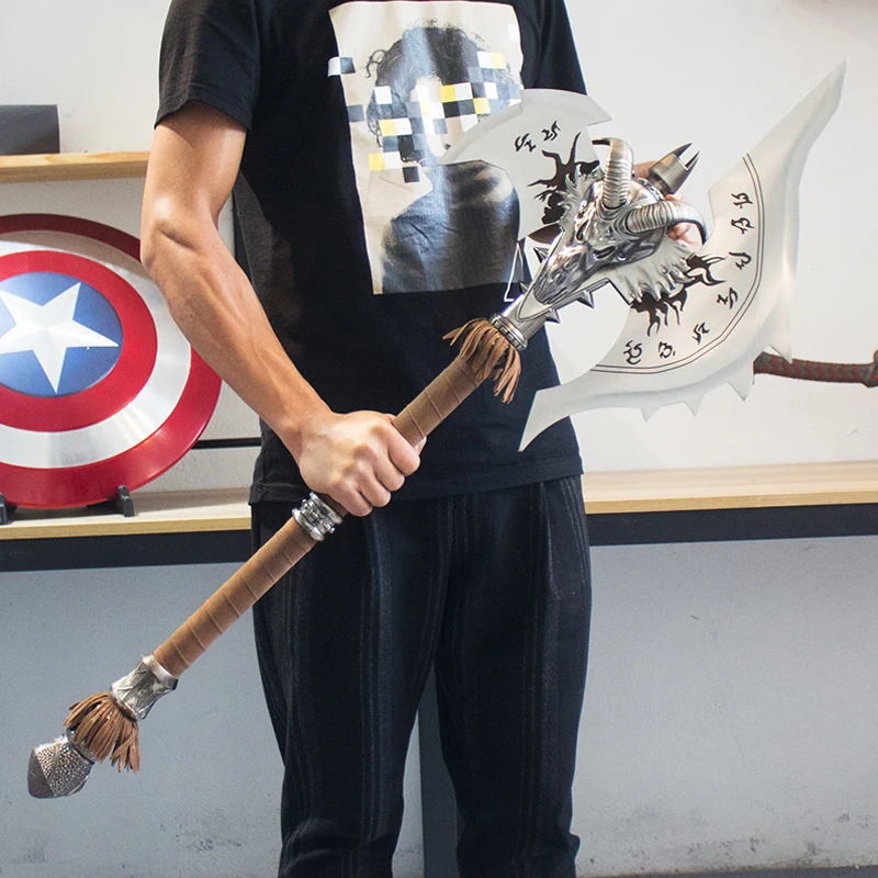 1:1 110Cm Wow The Shadowmourne Axe Alloy Model Lich King Arthas Frostmourne'S Brother Arma Costume Party Cosplay Show Prop