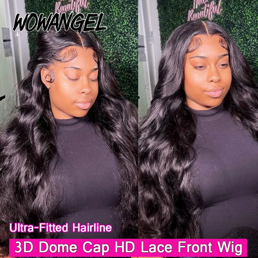 Wow Angel 13*6 Hd Parrucche Anteriori In Pizzo Parrucca Onda Del Corpo Ultra-Aderente Attaccatura Dei Capelli Naturale Melt Skins Hd Parrucche Anterio