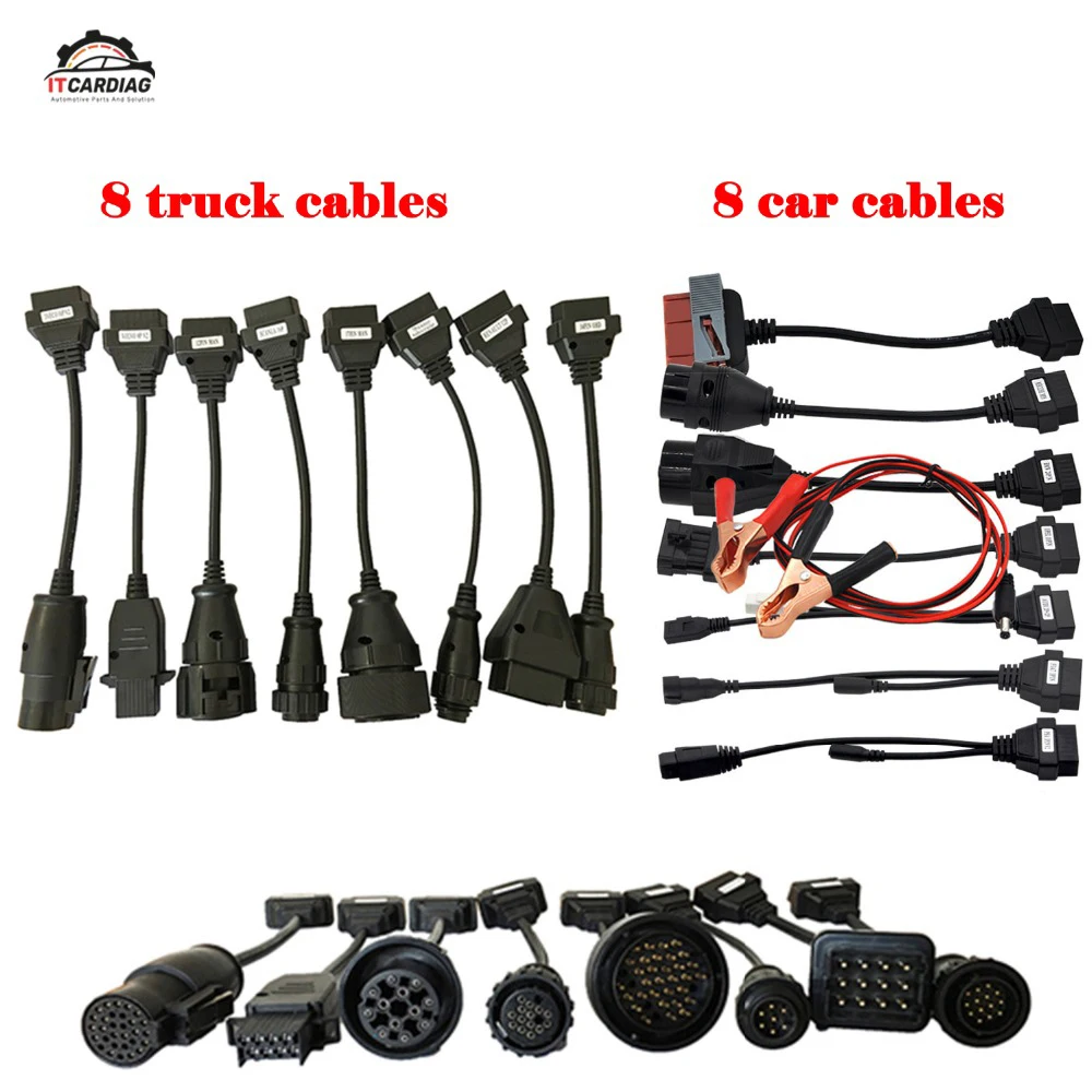 Per Wow Snooper Set Completo 8 Cavi Per Camion 8 Cavi Per Auto Strumento Diagnostico Obd2 Obdii Obd 2 Collegare Lo Scanner Dell'Interfaccia Del Cavo