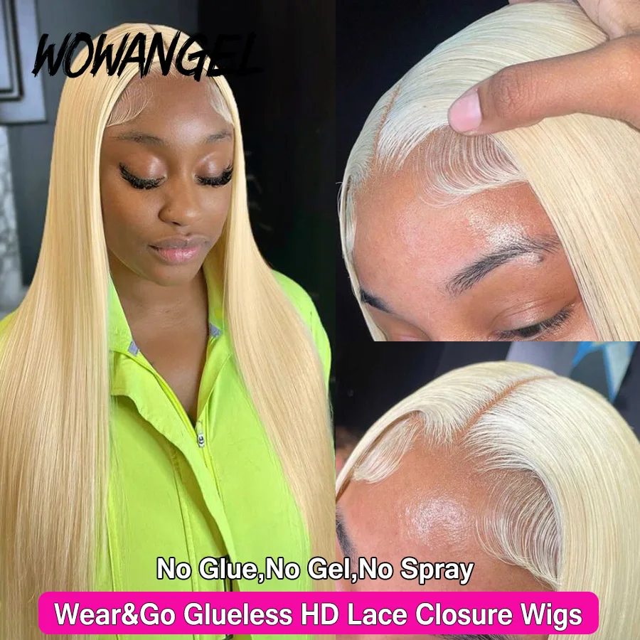 Wow Angel 32 Pollici Parrucche Glueless 613 Parrucche Bionde 5X5 Hd Chiusura In Pizzo Parrucche Per Capelli Umani Parrucche Diritte Pelli Sciolte Parr