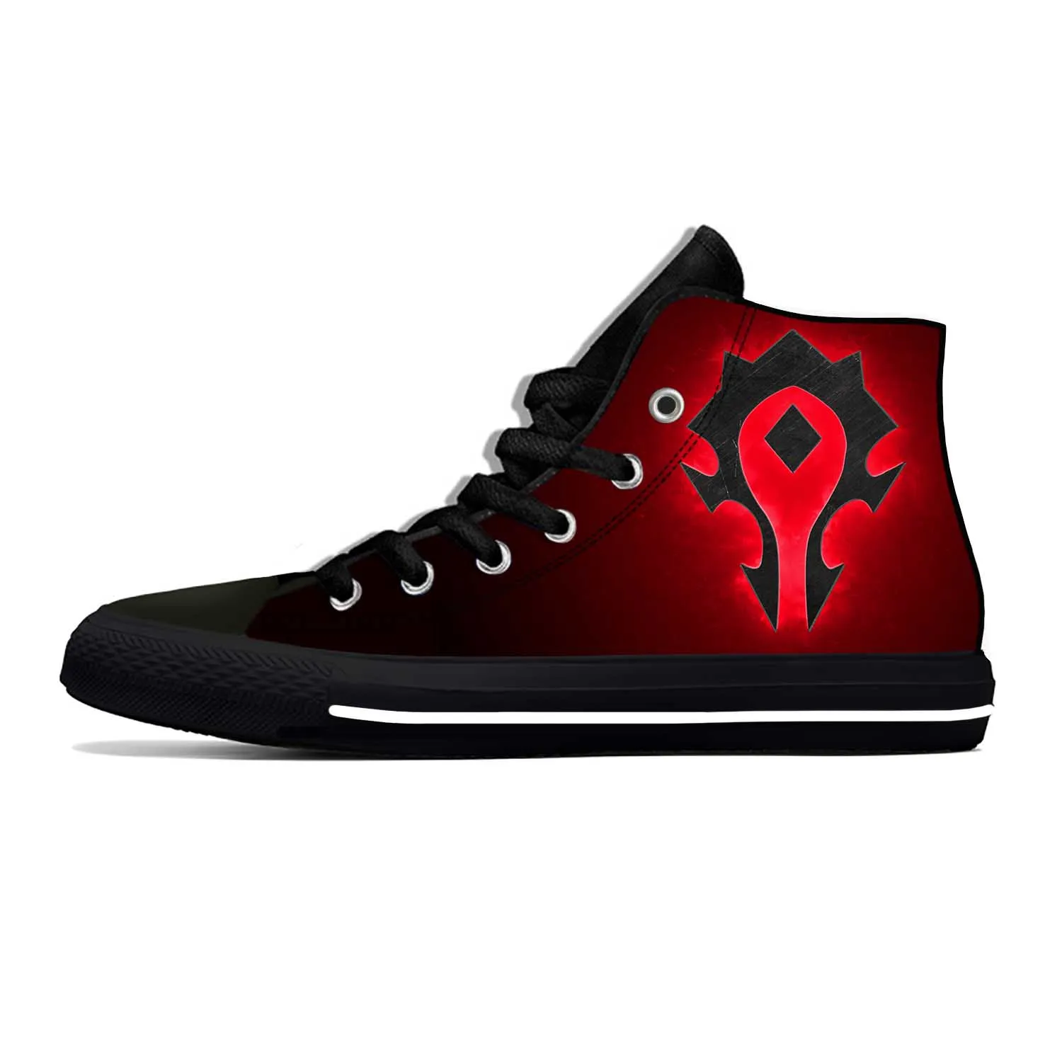 Wow Anime Game Cartoon World Of Warcraft Hende Scarpe Casual Traspirante Uomo Donna Sneakers High Top Leggero Hot Board Shoes