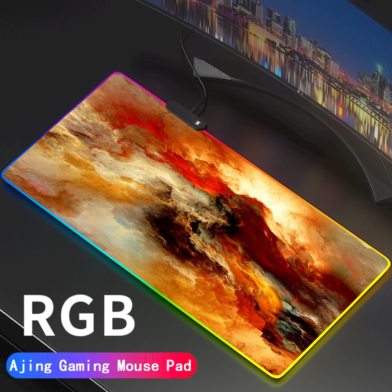 Rgb Hyper Beast Computer Muis Imbottitura Gomma Verdikking Cartoon Ronde Dier Pinguid Muismat Tappetino Per Mouse Antiscivolo Per Cs-Go Wow