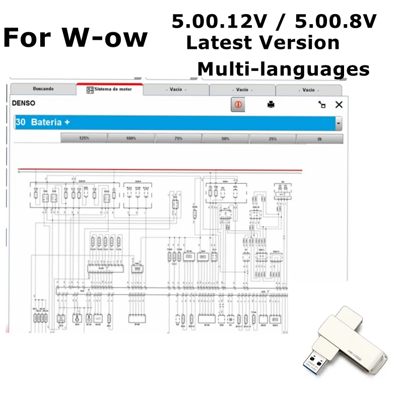 Per Software Diagnostico Wow Per Wow V5.0012 Per Software Del-Phis V 5.00.8 R2 Multilingue D-S150E Inglese Francese
