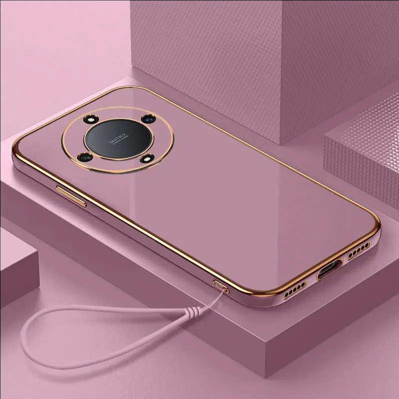 Custodia Per Telefono Per Honor Magic4 Lite Magic5 Lite Cover Any-Lx1 Any-Lx2 Any-Lx3 Rmo-Nx3 Silicone Tinta Unita Cute Love Wavy Lines