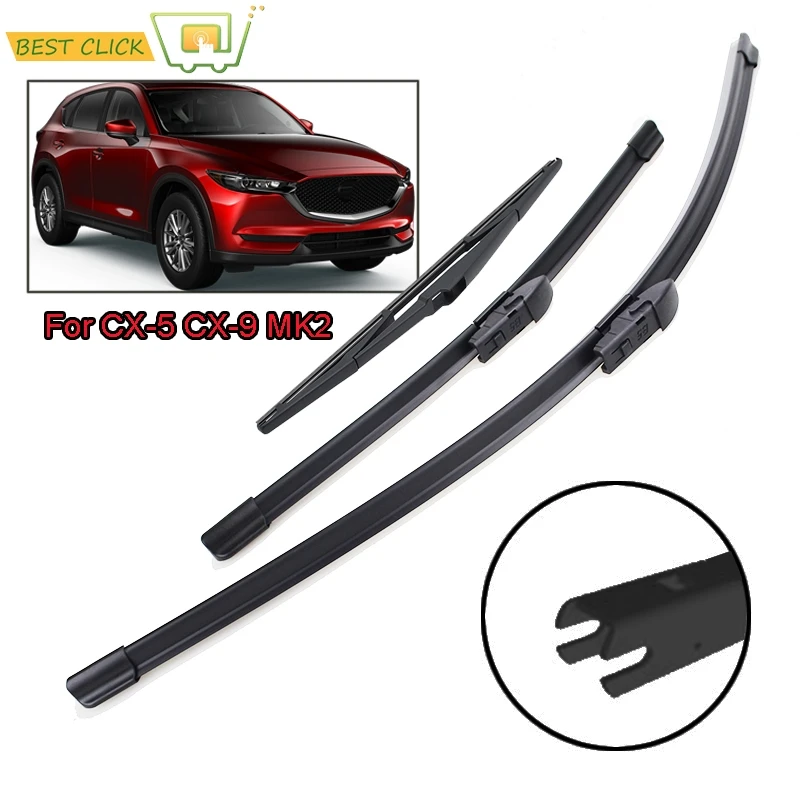 Misima Parabrezza Parabrezza Wiper Blades Set Per Mazda Cx-5 Cx-9 Mk2 Anteriore Lunotto Posteriore Tergicristallo 2016 2017 2018 2019 2020