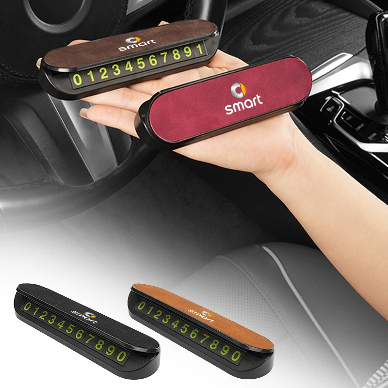 Car Temporary Parking Card Car Number Plate Numero Di Telefono Parking Stage Per Smart Fortwo Forfour 453 Crossblade City Roadster