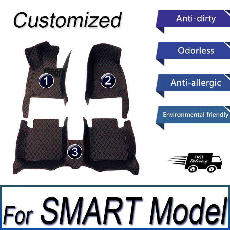 Tappetini Auto Per Smart Forfour Fortwo Smart Fortwo Roadster Accessori Auto 2022 2023