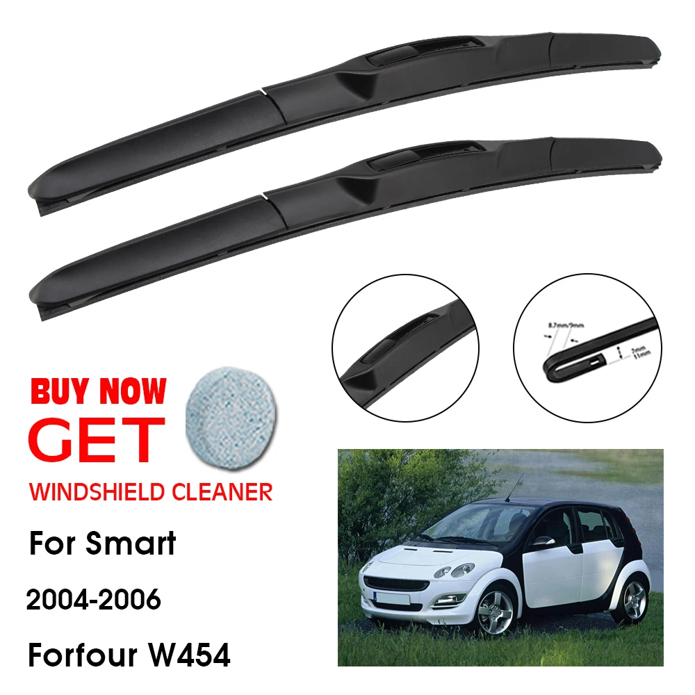 Car Wiper Blade For Smart Forfour W454 26"+18" 2004-2006 Front Window Washer Windscreen Windshield Wipers Blades Accessories