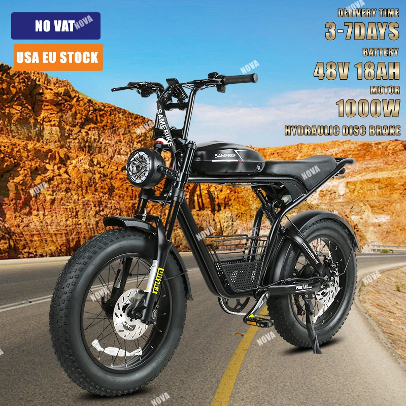 Samebike M20 Bici Elettrica Muslimex 20*4 Pollici Fat Tire Ebike Mountain Snow Bicicletta Elettrica Moto Fuoristrada Usa Eu Stock