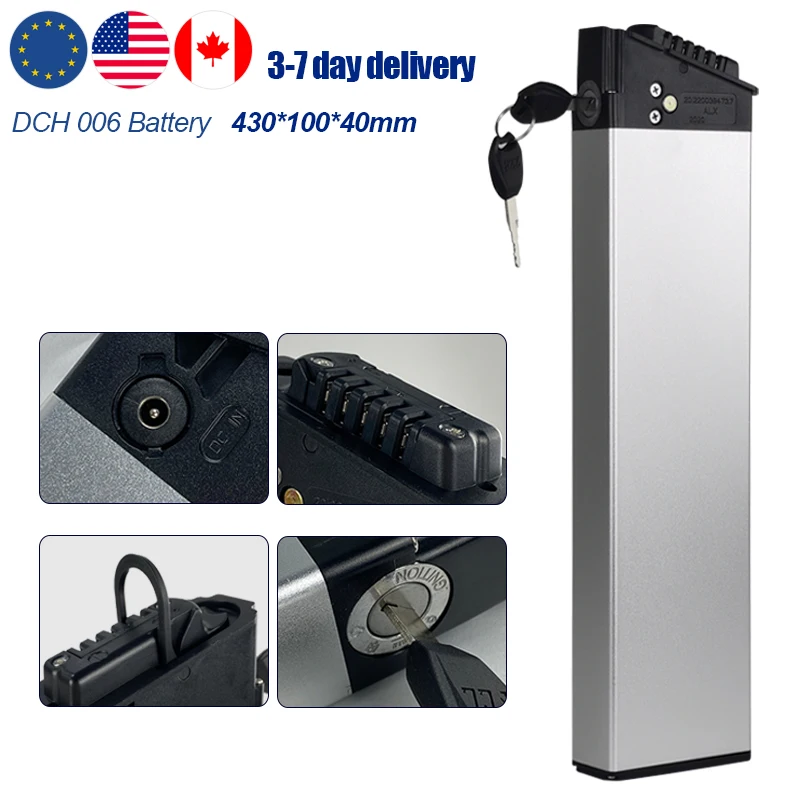 Batteria Ebike Pieghevole 48V 14Ah 12.8Ah 10.4Ah Dch 006 Akku Per Samebike L026 20Lvxd Ridstar Mg01 Bici Elettrica Pieghevole