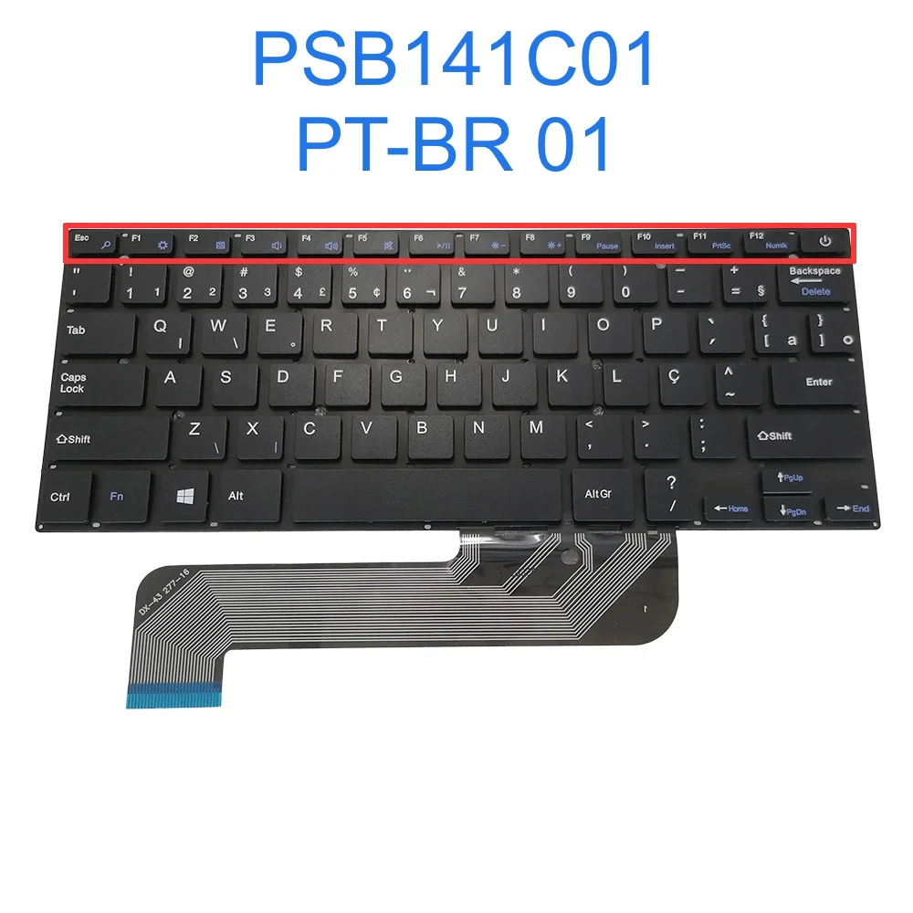Tastiera Us Ru Ge Pt-Br Brasile Per Notebook Prestigio Smartbook 141C Psb141C01 Mb2778018 Mb27716022 K3103 Yxt-Nb93-64 Xk Hs009