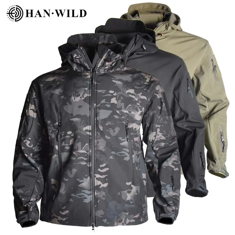 Han Wild Hunting Giacche Soft Military Tactical Jacket Man Combat Impermeabile Fleece Abbigliamento Uomo Multicam Coat Windbreakers 5Xl