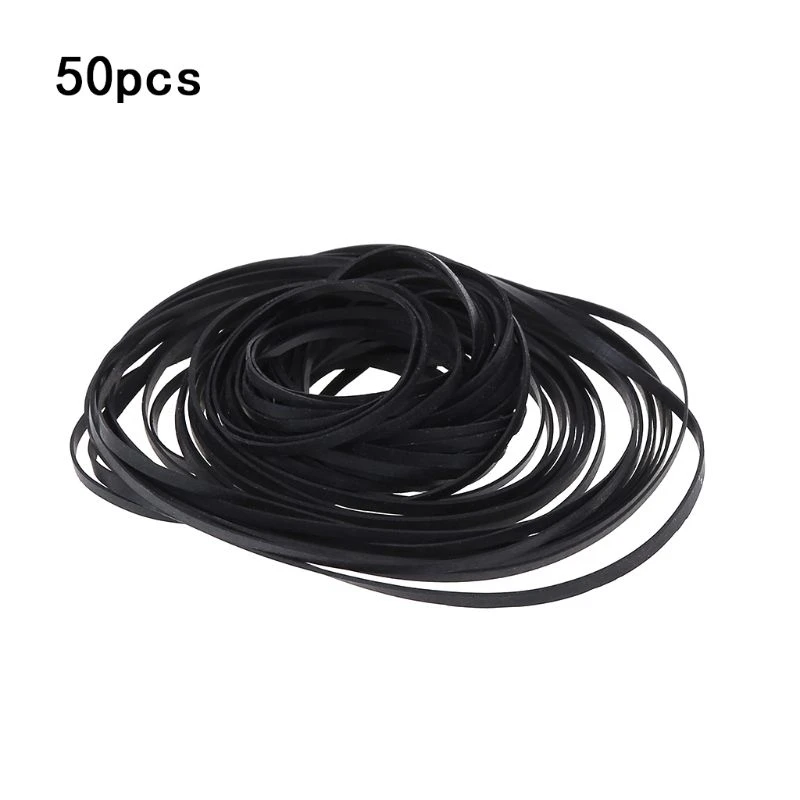 50 Pz 2Mm Larghezza Universal Mix Cassette Tape Machine Belts Assortiti Drive Flat Rubber Belt Per Cd Dvd Registratori Walkman 63Hd