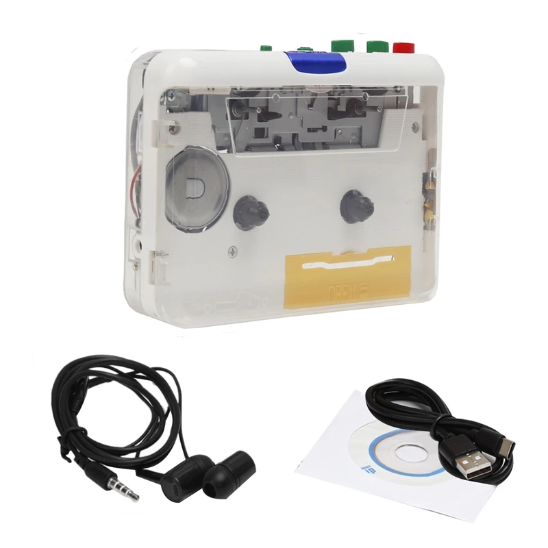 Lettore Di Cassette Walkman Mp3/Cd Audio Auto Reverse Usb Cassette Tape Player Cassette Mp3 Converter Built In Mic Durevole