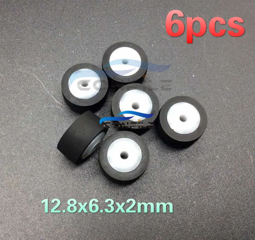 6Pcs For Per Walkman Ruota Puleggia Gomma Audio Registratore Di Pressione Cassette Deck Pizzico Roller Tape Stereo Player