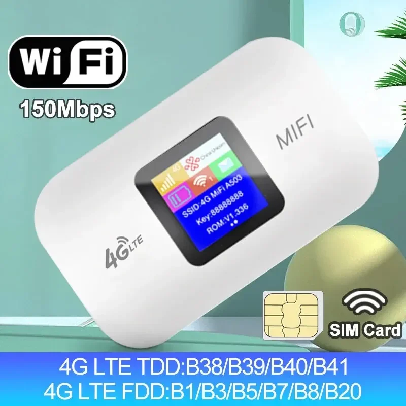 Router Wireless 4G Lte Wifi Modem Portatile Mini Outdoor Hotspot Pocket Mifi 150Mbps Sim Card Slot Repeater Home
