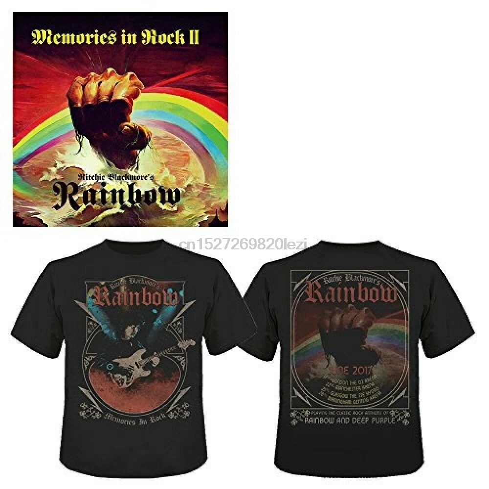 Ritchie Blackmore Rainbow Cd + Dvd T-Shirt In Edizione Limitata Taglia L Spedizione Gratuita