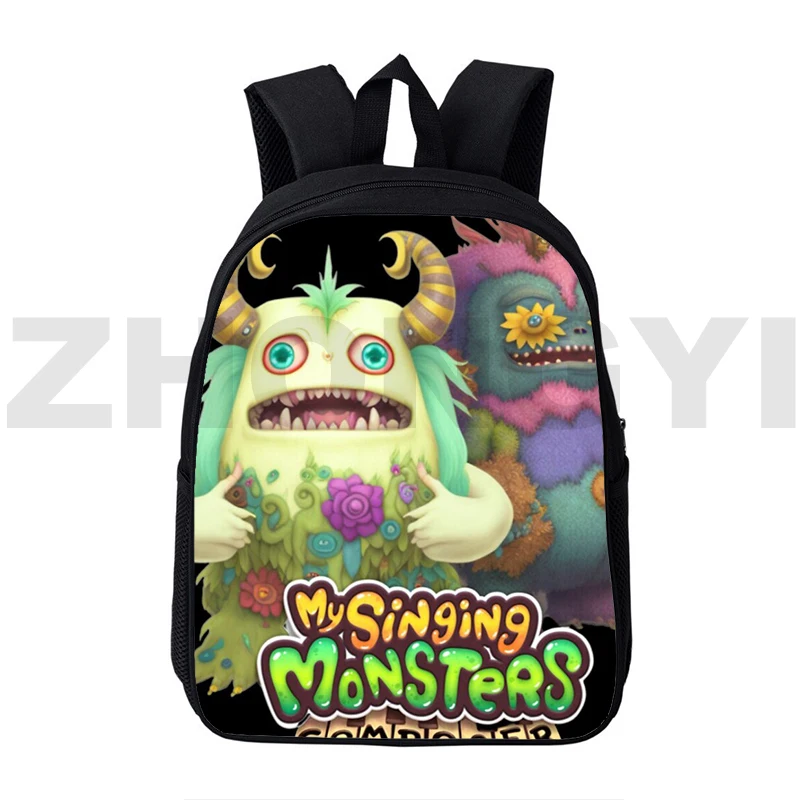 Cartoon My Singing Monsters School Bags For Girls Boys Canvas Zaini 12/16 Pollici Men Funny Game My Singing Monsters Book Bags