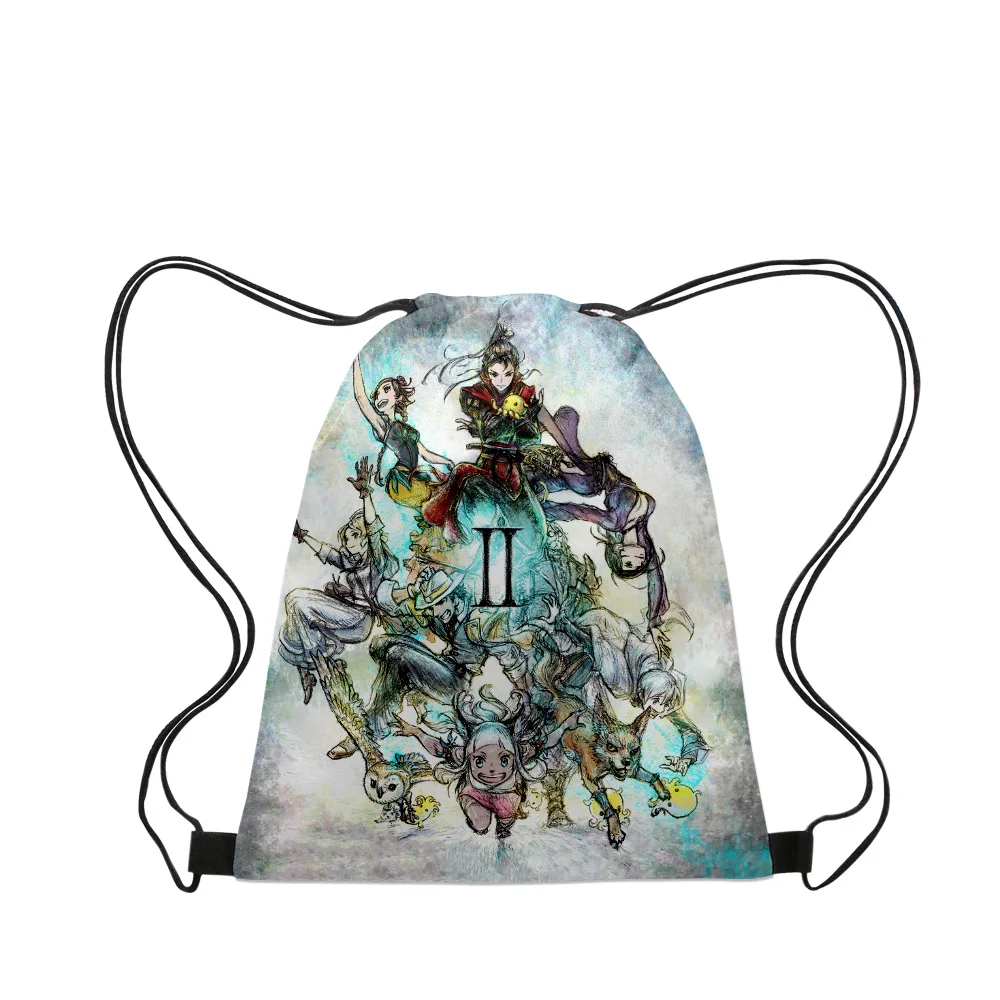 2023 Octopath Traveler Game Handbags Borsa Con Coulisse In Tela Di Stoffa Donna Uomo Borse Per Il Tempo Libero