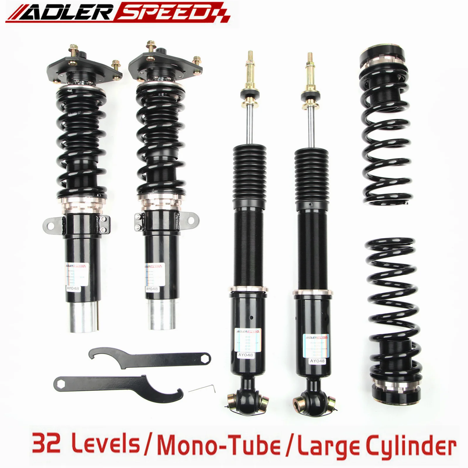 Adlerspeed 32 Livelli Kit Coilovers Mono Tubo Per Vw Golf/Gti Mk7 2015 + Up 49Mm