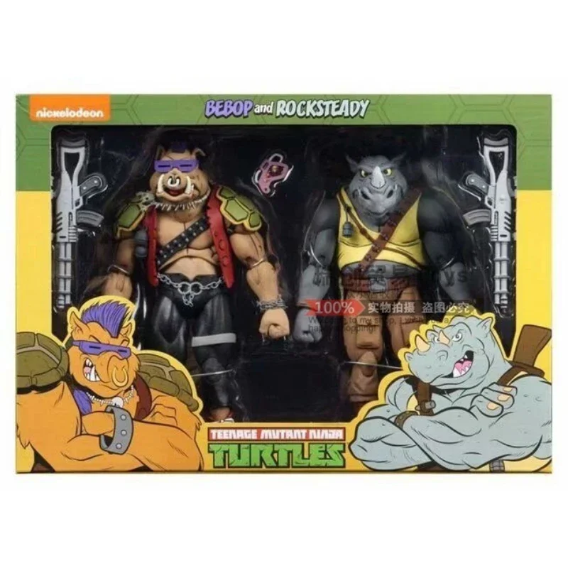 Neca 2017 Sdcc Limited Rocksteady Bebop Action Figures Film Teenage Mutant Ninja Turtles Anime Figure 16Cm Pvc Collectble Toys
