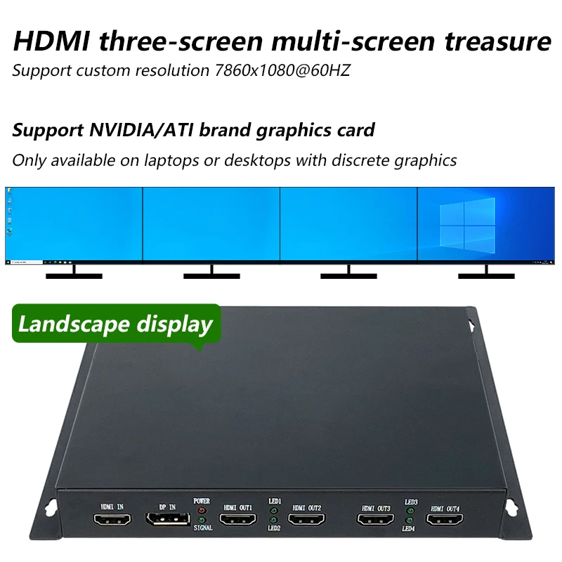 Supporto Per Tesoro Multischermo A Quattro Schermi Risoluzione Xustom 7860X 1080 @ 60Hz Processore Per Cuciture A Parete Video Per Proiettore Tv Hdml