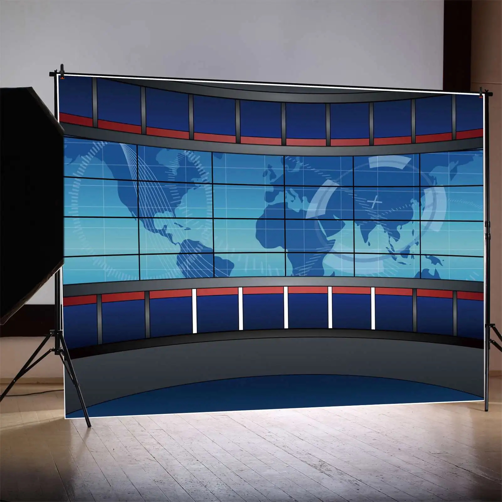 Moon.Qg Fondale Home Studio Notizie Telettorio Tv Video Wall Sfondo Personalizzato Trasmissione Diretta Room Photo Booth Forniture