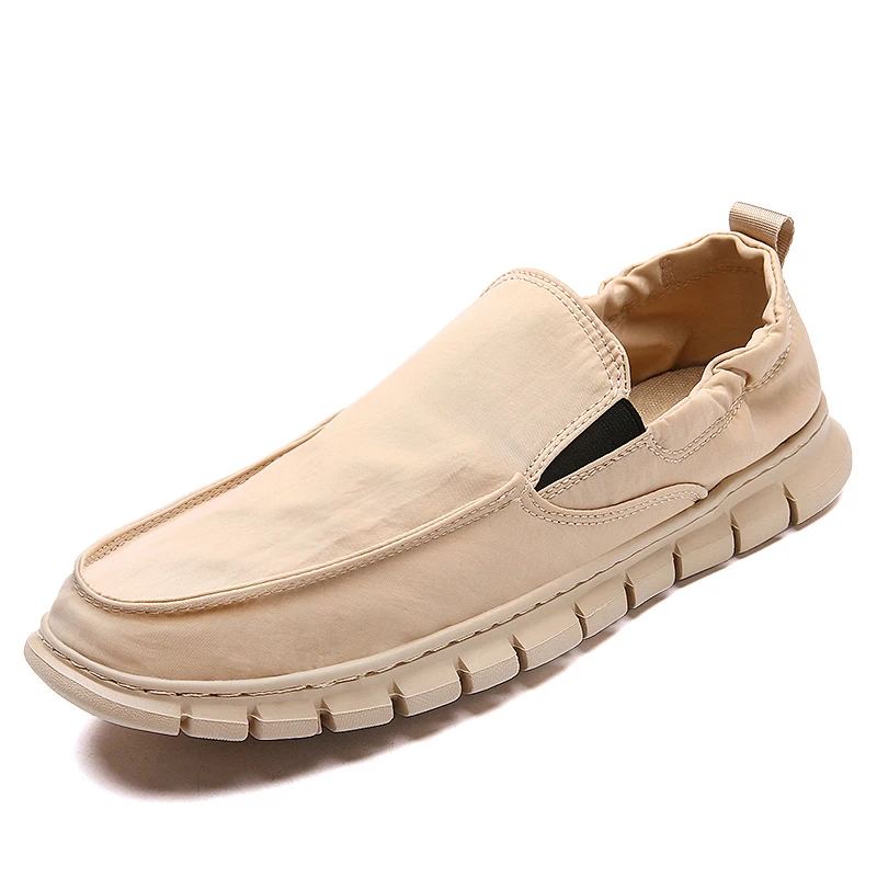 Scarpe Di Tela Da Uomo Estive Taglie Forti Scarpe Casual Traspiranti Sneakers Antiscivolo All'Aperto Scarpe Da Guida Comode Mocassini Da Uomo