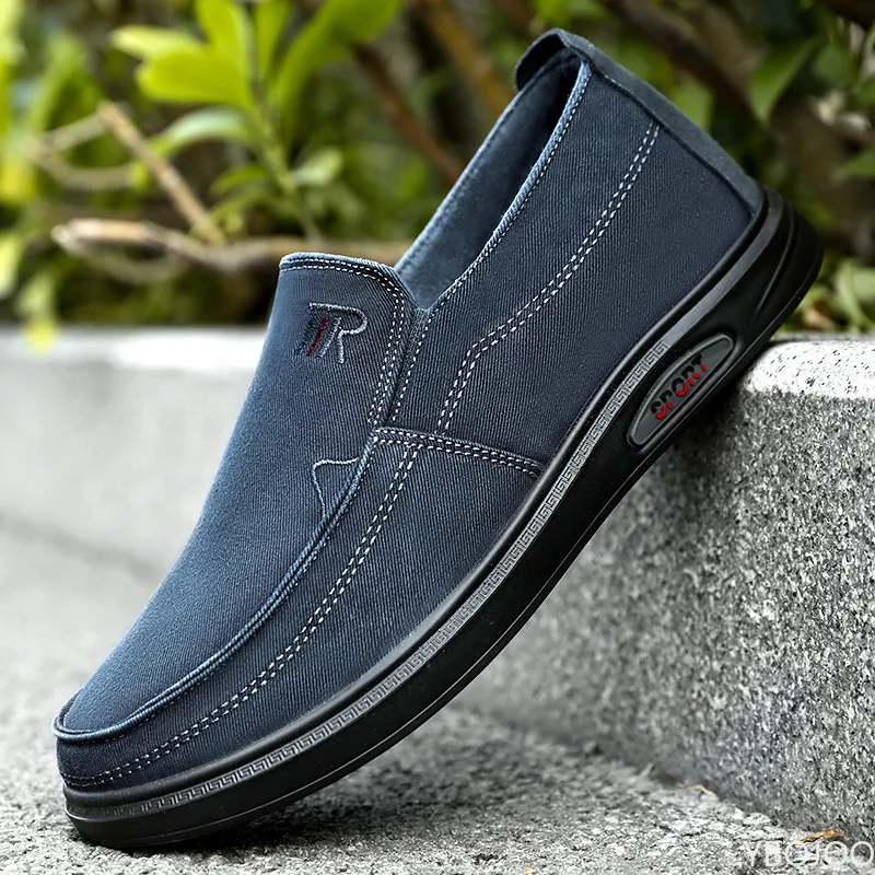 New Arrival Canvas Shoes Men Spring Summer Casual Canvas Shoes For Men Lace-Up Flats Men Shoes Driving Sneakers Men