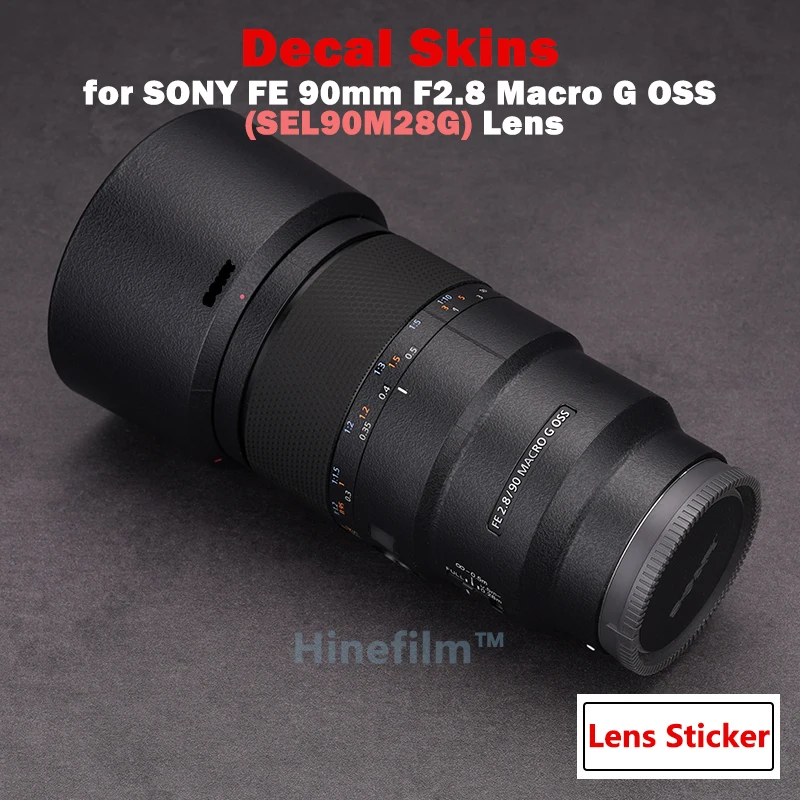 90 2.8 Lens Premium Decalcomanie Skin Per Sony Fe90 F2.8 Macro G Oss Lens Decal Protector Sel90M28G Pellicola Protettiva Antigraffio