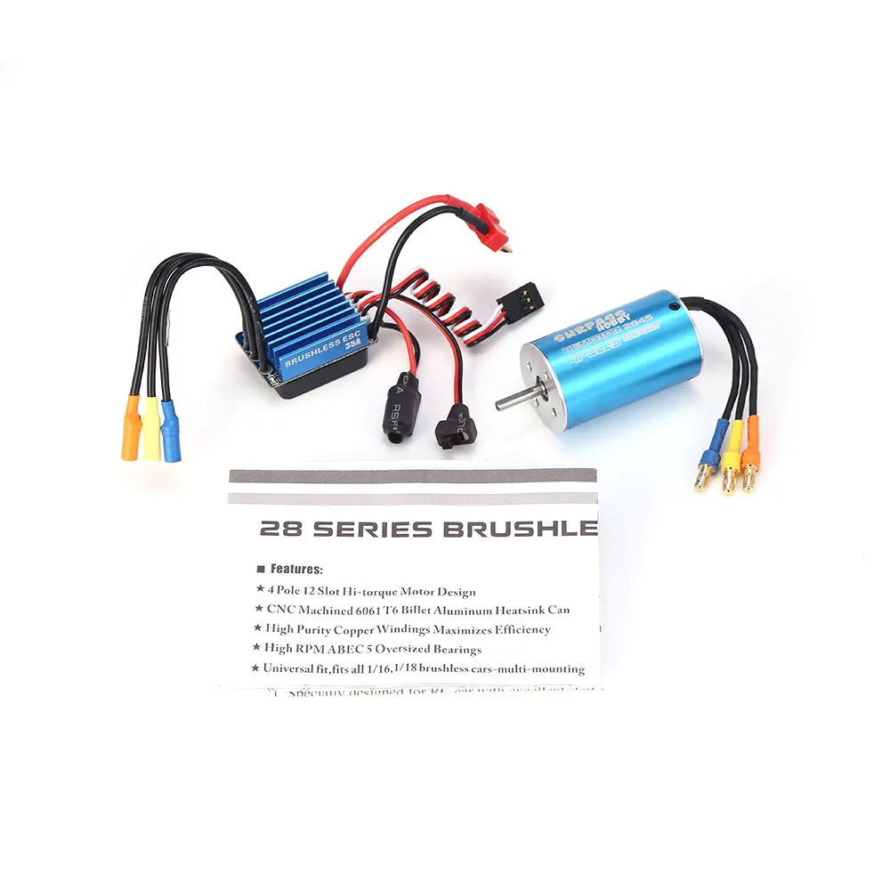 Superare Hobby 2845 3930Kv Sensorless Motore Brushless Con 35A Brushless Esc Combo Per 1/16 1/18 Hsp Traxxas Hpi Tamiya Rc Auto